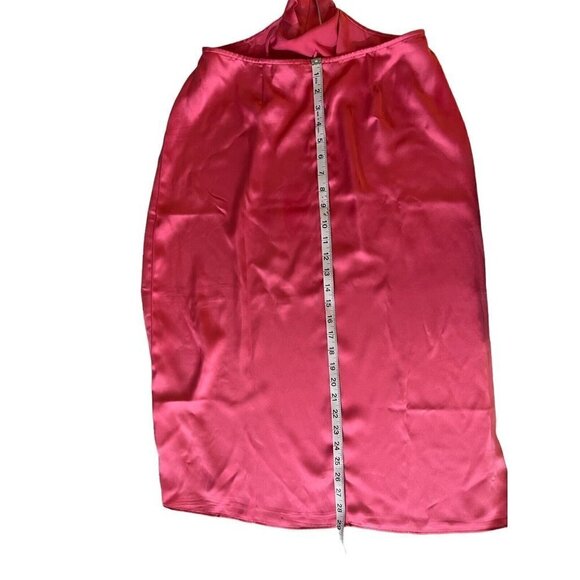 NWT WeWoreWhat Satin Halter Dress Hot Pink Size‎ Medium - Picture 7 of 12